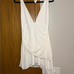 White Asymmetrical Dress